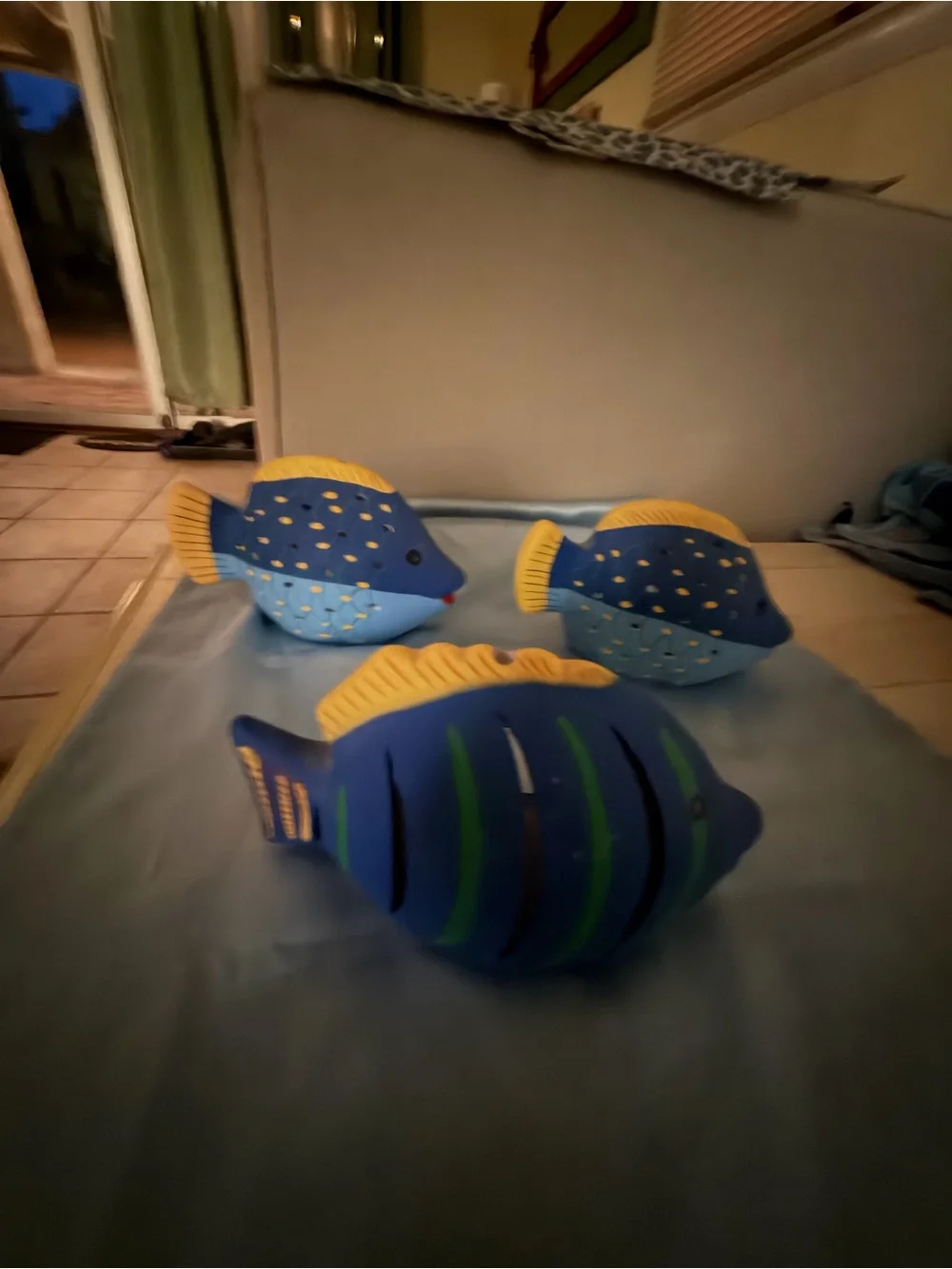 Blue & Yellow Decorative Fish Toy – Pack of 3 by Penco